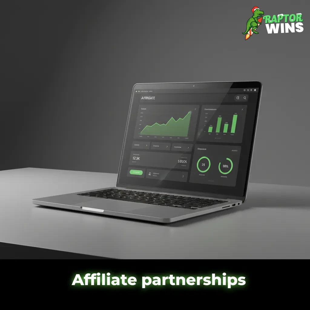 Affiliate partnerships banner: earn commissions; transparent reporting, tiered revenue; join via footer Affiliate link.
