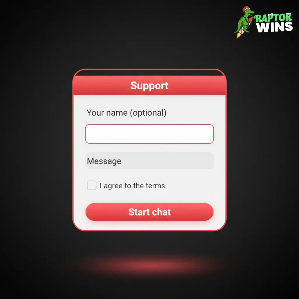 Contacts & customer support: 24/7 live chat, support@raptorwins.com, Help Centre, and social updates.