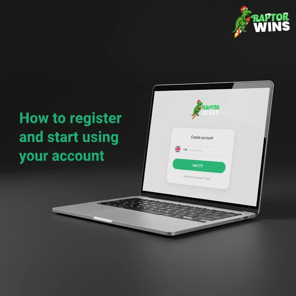 Illustrated account registration steps: Sign Up, enter details, verify email, set odds and limits, make first deposit.