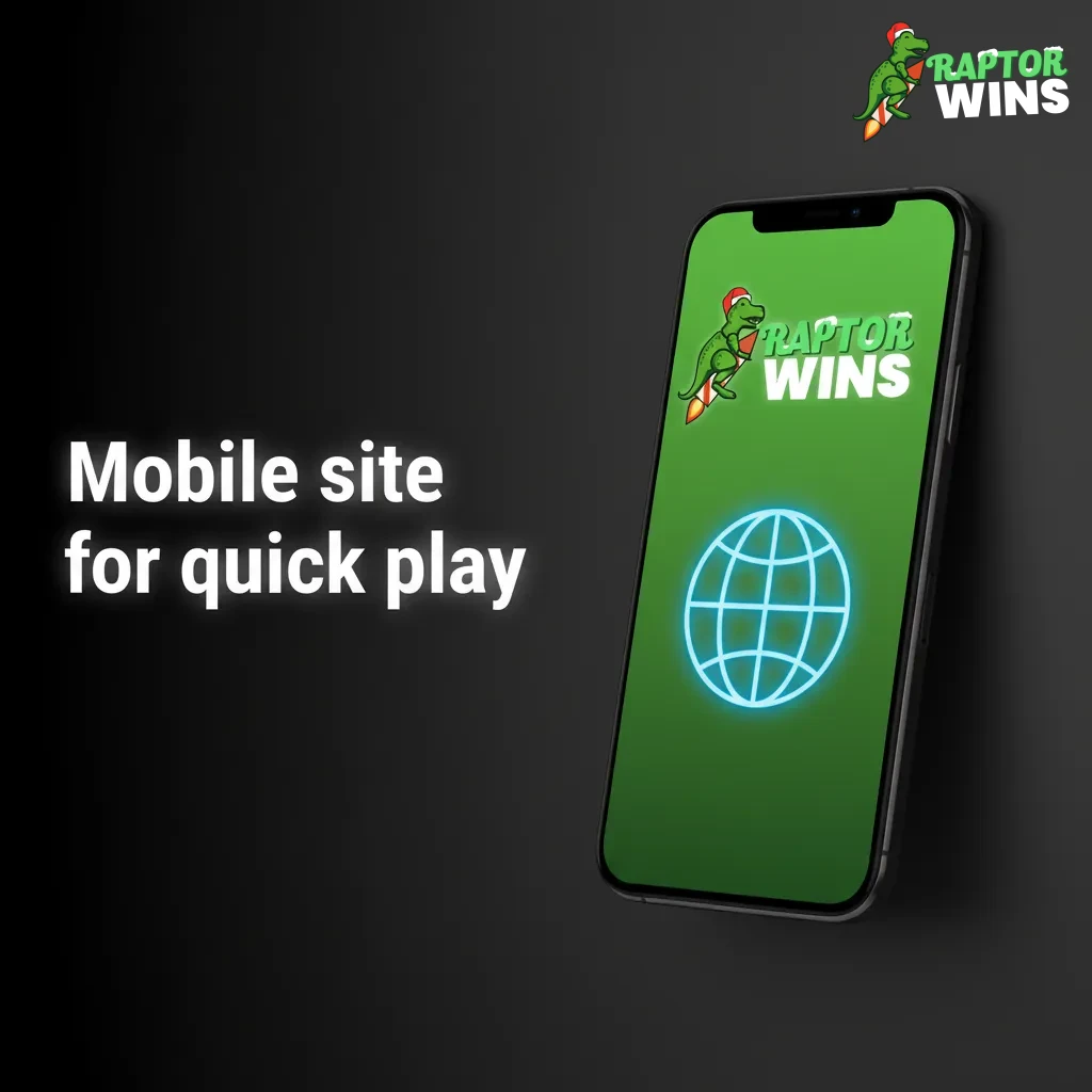 Smartphone showing a mobile gaming site with quick play, cashier access, chat support, no download, optimized for 4G/5G Wi-Fi