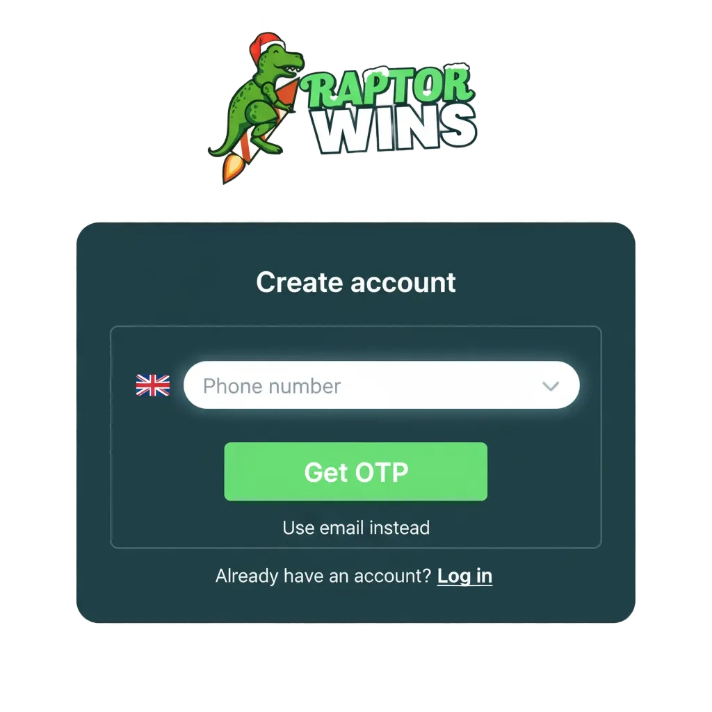 Raptorwins UK: register, sign in and verify to play casino & sportsbook on web or app; tiered welcome bonus.