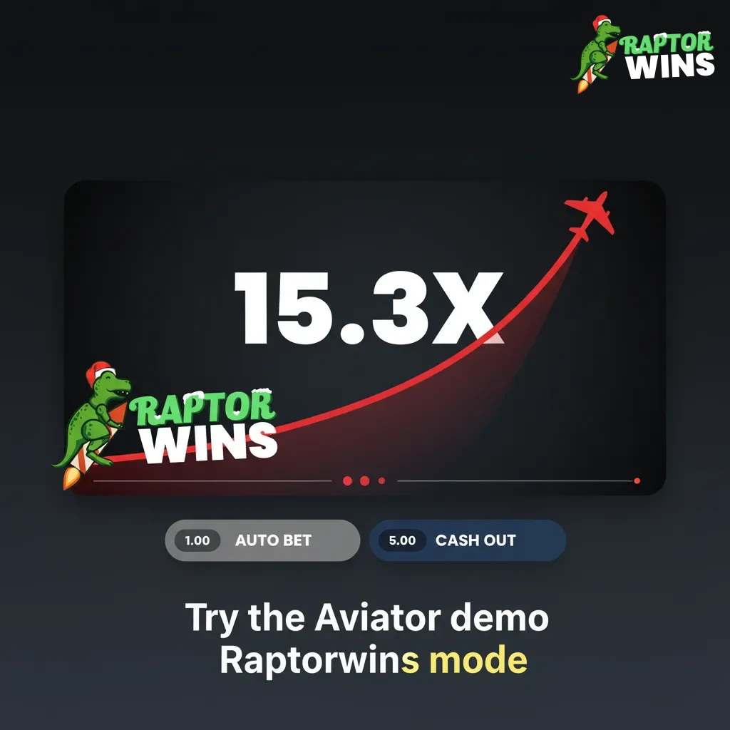 Aviator demo in Raptorwins mode: risk-free practice with virtual funds, double betting, and auto cash-out to test timing