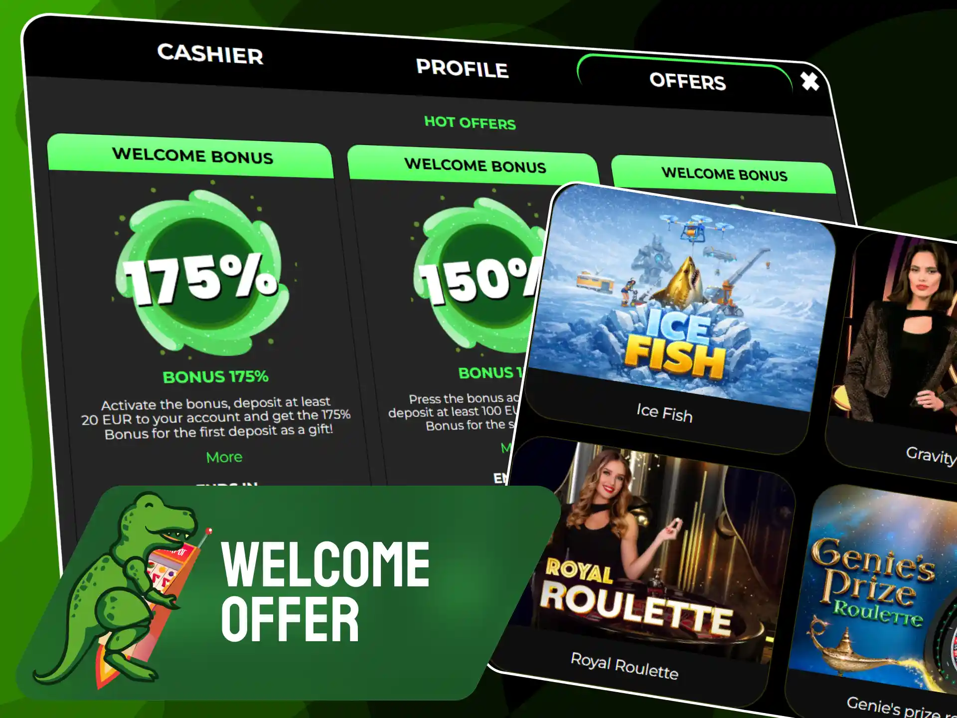 Exclusive welcome bonus offers and promotions for live dealer games on Raptorwins UK.