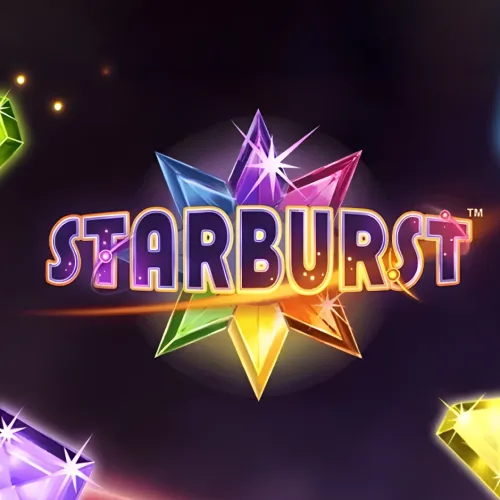 Iconic Starburst slot game by NetEnt at Raptorwins online casino.