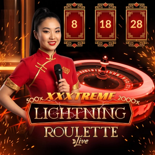 High-multiplier XXXtreme Lightning Roulette live game show at Raptorwins casino.